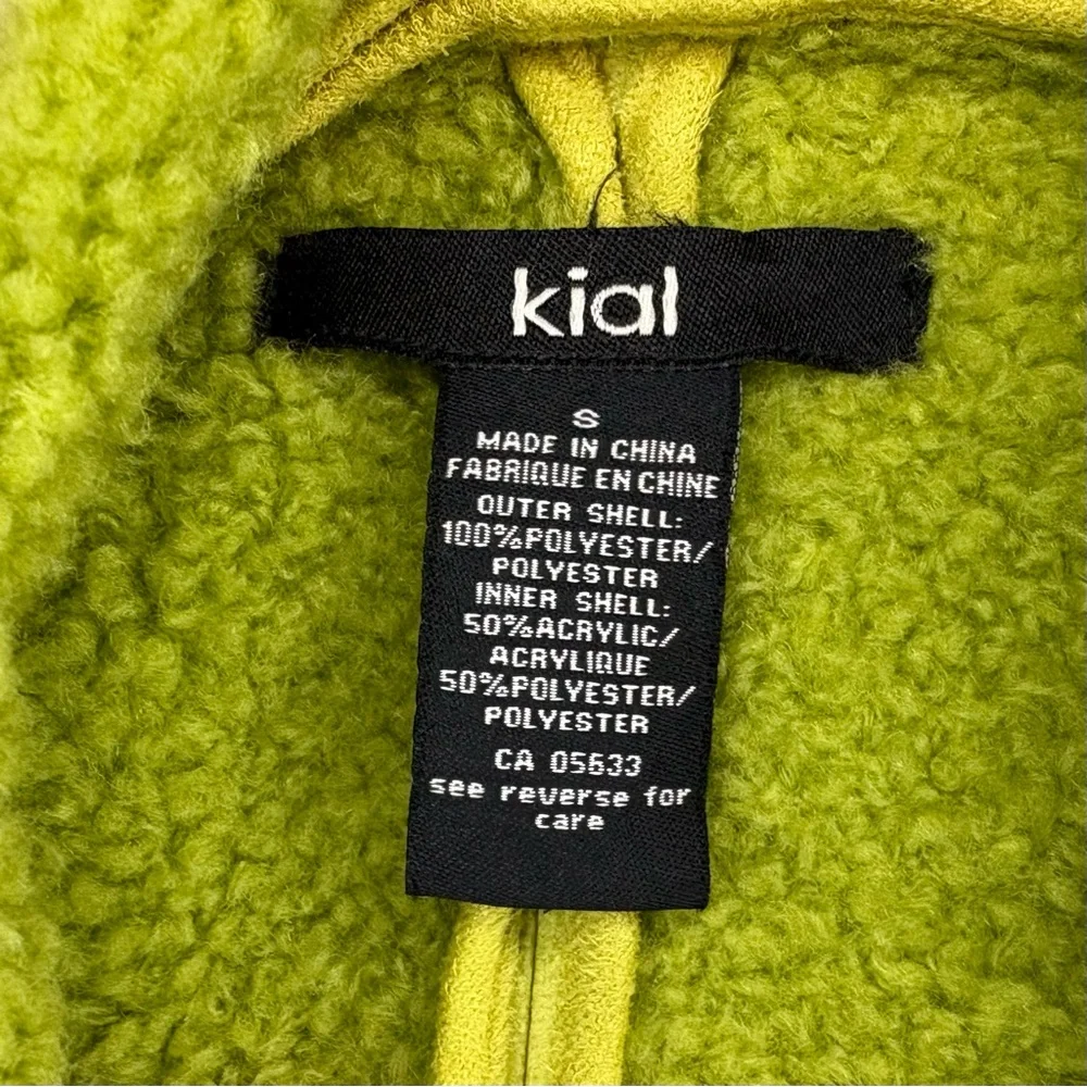 Kial Lime Green Faux Suede Sherpa Statement Moto Jacket - Picture 5 of 7